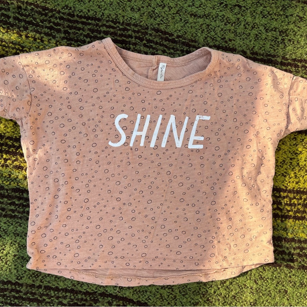 Rylee + Cru Brown 'SHINE' Short Sleeve Tee
